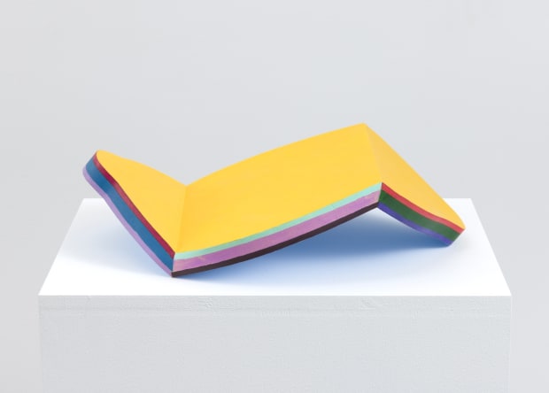 Holly Coulis 'Lemon Fold Three,' 2021 Oil on MDF Core 5 x 20 x 16 in 12.7 x 50.8 x...