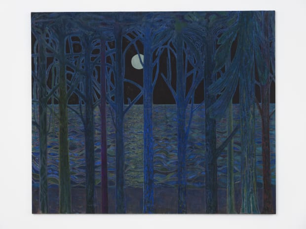 Sky Glabush 'The Moon Dwindled and Thinned,' 2020 Oil on canvas 74 x 80 in 188 x 203.2 cm