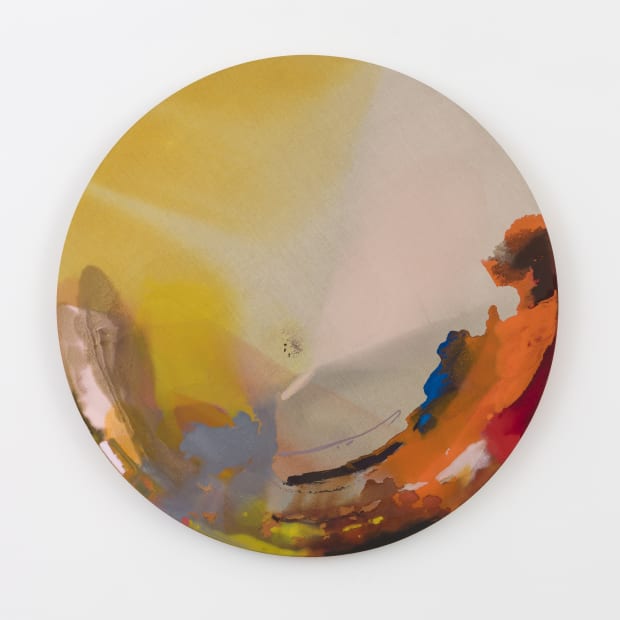 Pamela Jorden 'Untitled,' (2020) Acrylic and oil on linen diameter 44 in diameter 111.8 cm