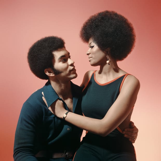 Kwame Brathwaite 'Untitled (Couple's Embrace),' 1971 c., printed 2021 Archival pigment print, mounted and framed 30 x 30 in 76.2...