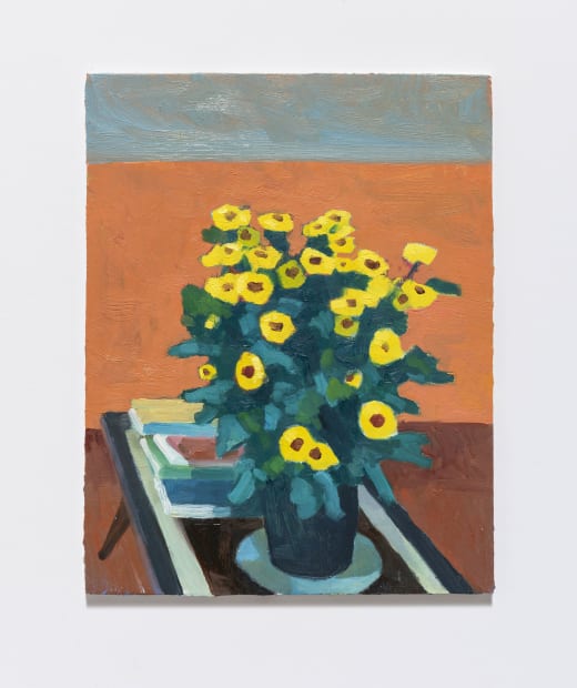 Tomory Dodge 'Yellow Flowers On A Table,' 2020 Oil on panel 10 x 8 in 25.4 x 20.3 cm