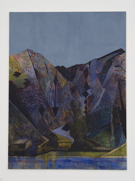 Sky Glabush 'Magic Mountain,' 2020 Oil and sand on canvas 96 x 72 in 243.8 x 182.9 cm
