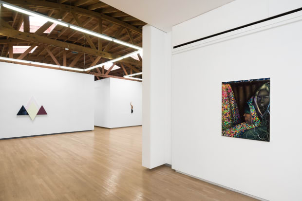 Installation view of Coady Brown's oil painting Imagine It Was Us