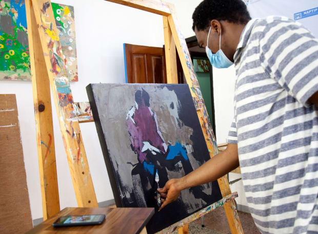 'Ananaba's dexterity with the palette knife in bringing to light our daily lives is incomparable to no other artist of...