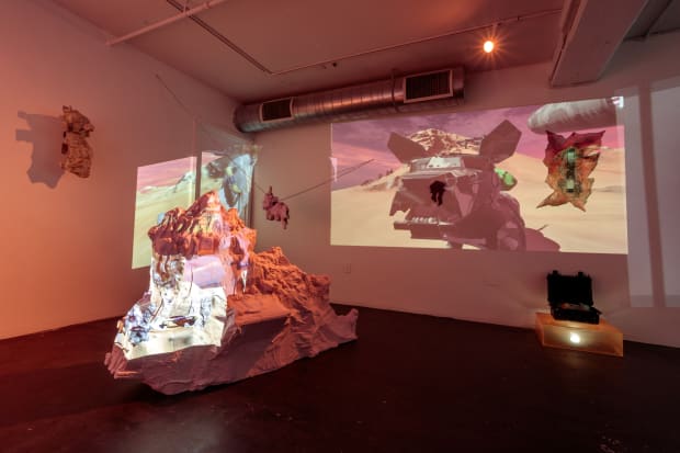 Talal: The imagery in my work spans transhistorical and material culture, from ancient artefacts of the Gulf to internet 'shitpost'...