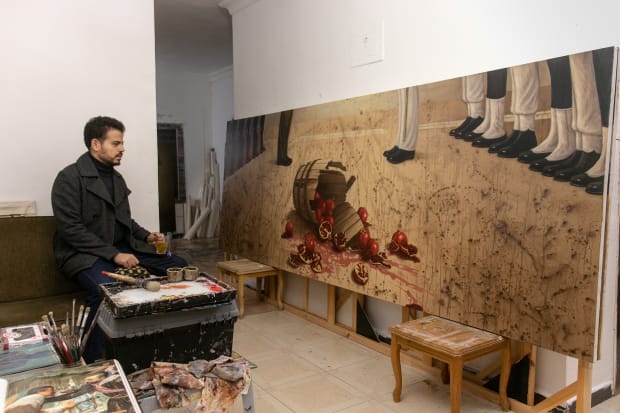 KH: I spend a lot of time looking through film and archival images, historical material and texts by thinkers and...