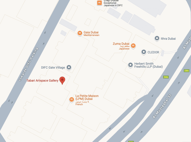 TABARI ARTSPACE CONTACT Art gallery DUBAI The Gate Village, Bldg. 3, Level 2 DIFC UAE 506759 Dubai, United Arab Emirates...