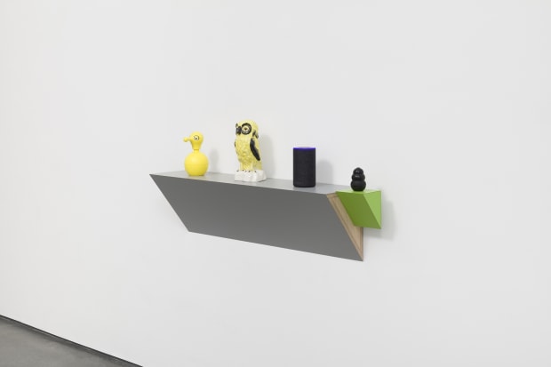 objects on shelf
