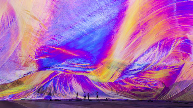 The Cosmos 3 Print Series captures a moment in time in the immersive world of moving color of Tomás Saraceno’s...