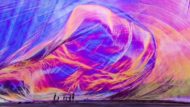 The Cosmos 3 Print Series captures a moment in time in the immersive world of moving color of Tomás Saraceno’s...