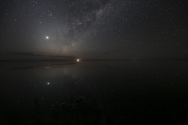 163,000 years: the length of time it takes for light traveling through space to reach the Earth. What one sees...