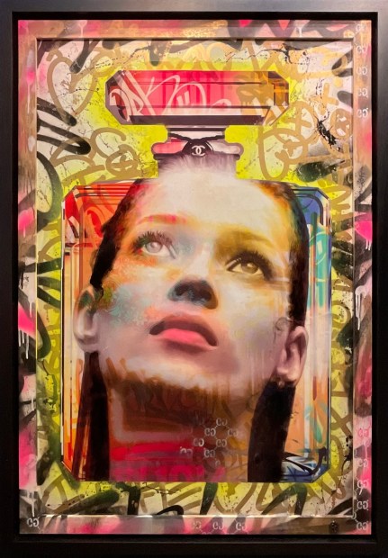 Dan Pearce Kate Chanel, 2022 Original mixed media Framed Size 53 1/8 x 37 3/8 in Framed Size 135 x 95 cm