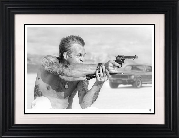 JJ Adams, Bullitt From A Gun B & W Tattoo - Black Frame, 2022