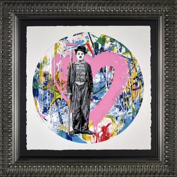 Mr Brainwash Roundabout - Chaplin, 2021 Limited Edition on Paper Framed Size: 41 x 41 in Framed Size: 104.1 x 104.1 cm Edition of 80