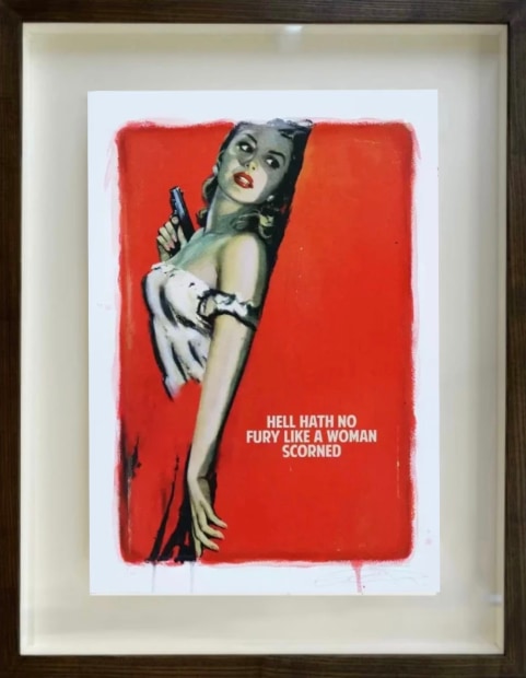 The Connor Brothers Hell Hath No Fury Like A Woman Scorned, 2021 Hand embellished framed pigment print with silkscreen. 23 1/8 x 18 1/8 in 58.5 x 46 cm Limited Edition