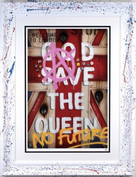 JJ Adams, God Save The Queen White frame, 2022