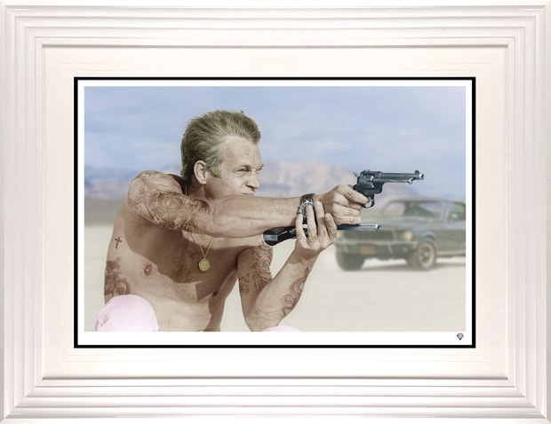 JJ Adams, Bullitt From A Gun Colour Tattoo - White Frame, 2022