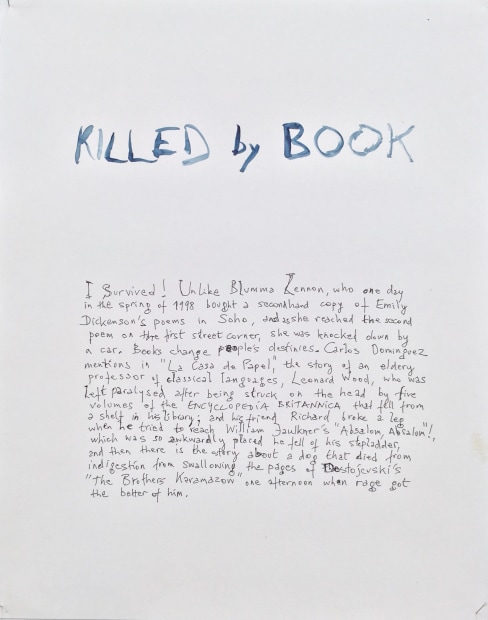 Johan Grimonprez, Killed by Book, 2018