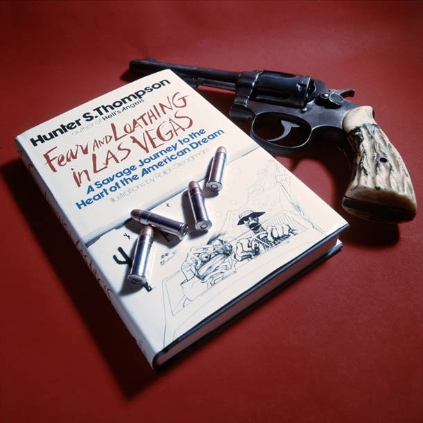 Hunter S. Thompson Fear and Loathing Still Life chromogenic print paper size: 36 x 36 inchesimage size: 30 x 30...