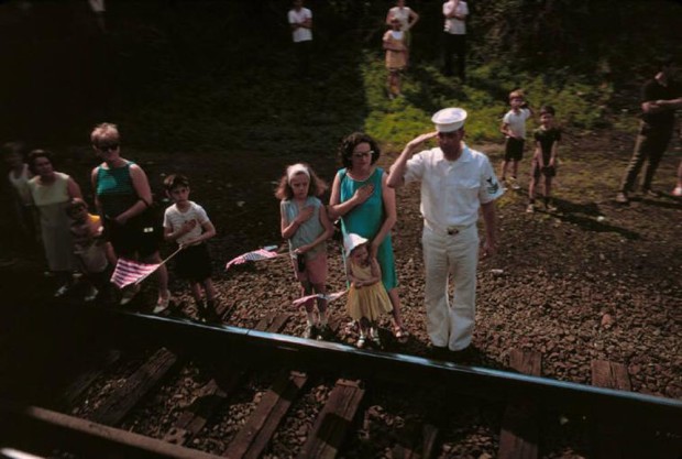 Paul Fusco RFK Funeral Train #2379 chromogenic print paper size: 20 x 24 inchesimage size: 15 x 22 inches
