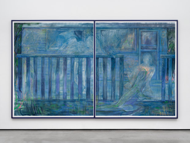 Alina Perez, Dreamt I Could Sleep Underwater, Woke Up in Tears (diptych), 2022