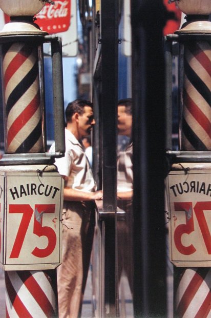 Saul Leiter Haircut chromogenic print 14 x 11 inches35.6 x 27.9 cms