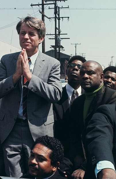 Howard L. Bingham Bobby Kennedy on the Presidential Campaign, Watts, California chromogenic print 26 x 36 inches