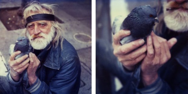 Mike Brodie, The Bird Man // Mission Street // San Francisco, California (diptych), 2005