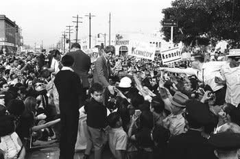 Howard L. Bingham, "Viva Kennedy", Bobby Kennedy on the Presidential campaign trail, Sunset Blvd., Los Angeles, 1968
