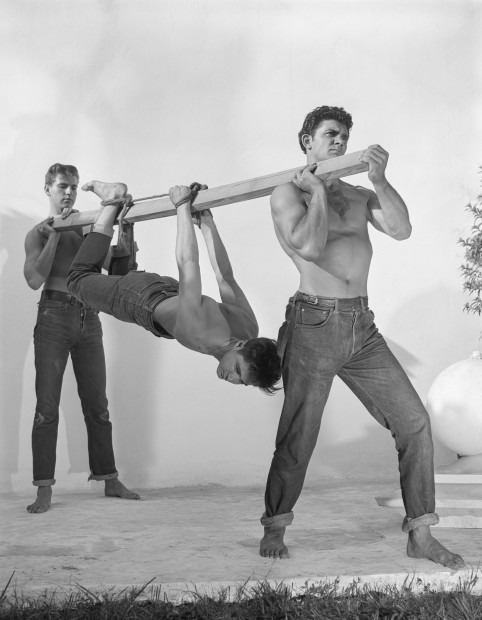 Bob Mizer, Cliff Bankes, Steve Epplett and Bob Dupre (hogtied), Los Angeles, 1951