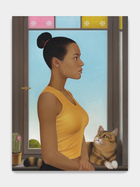 Falk Gernegross, Elsa with cat, 2022