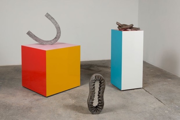 Nevine Mahmoud, Installation view of U, Mouth, and Knotted, 2015