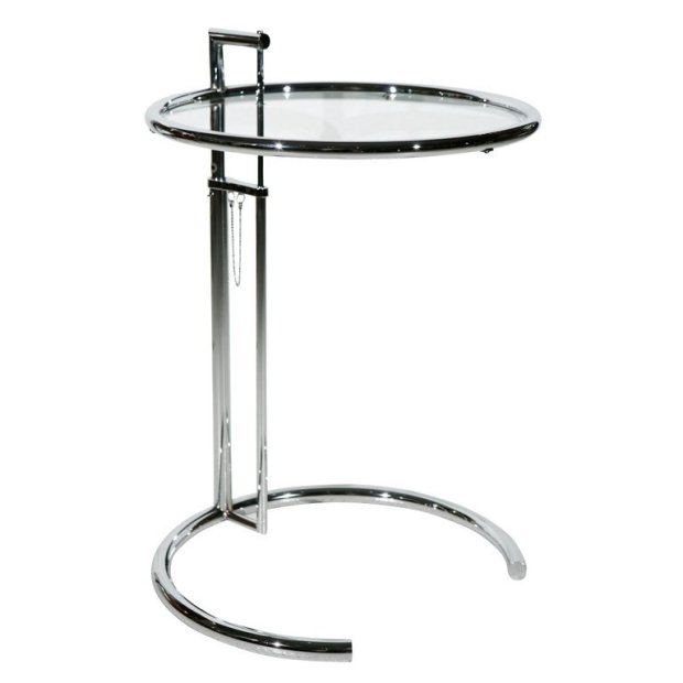 Eileen Gray, Chrome and Glass Occasional Table by Eileen Gray, 20th Century
