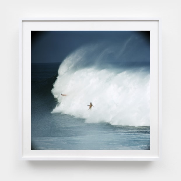 LeRoy Grannis, Bobby Cloutier and Greg Noll, Waimea Bay, 1966