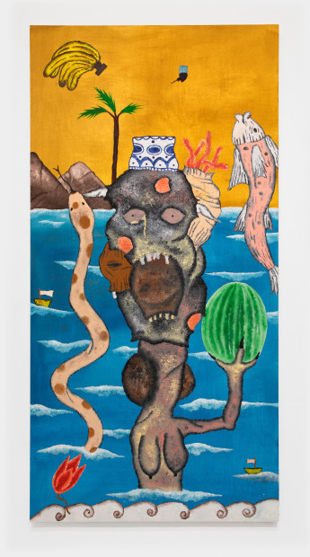 Merveille Kelekele Kelekele, Serpent, Pastèque, Banane, 2024