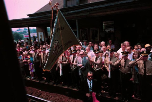 Paul Fusco RFK Funeral Train #2455 chromogenic print paper size: 20 x 24 inchesimage size: 15 x 22 inches