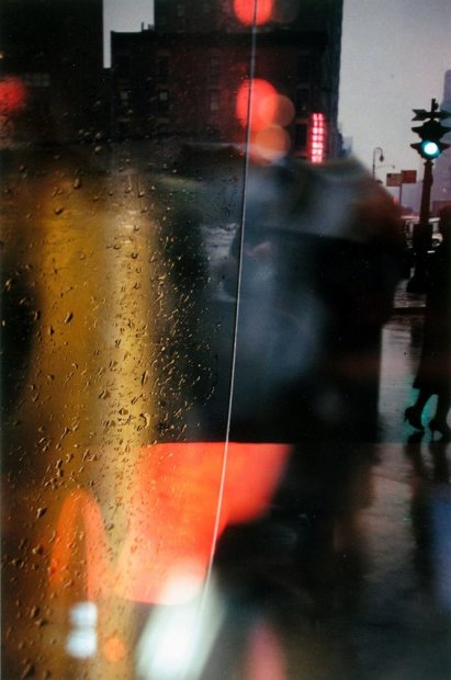 Saul Leiter Walk with Soames chromogenic print 20 x 16 inches50.8 x 40.6 cms