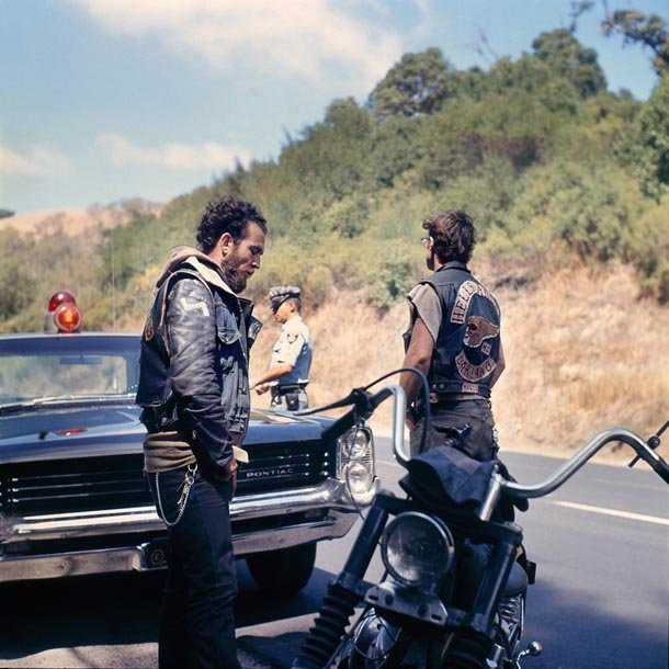 Hunter S. Thompson Hell's Angels, Traffic Stop chromogenic print paper size: 36 x 36 inchesimage size: 30 x 30 inches