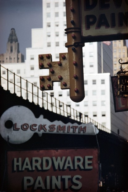 Ernst Haas, Locksmith's Sign, NY, 1952