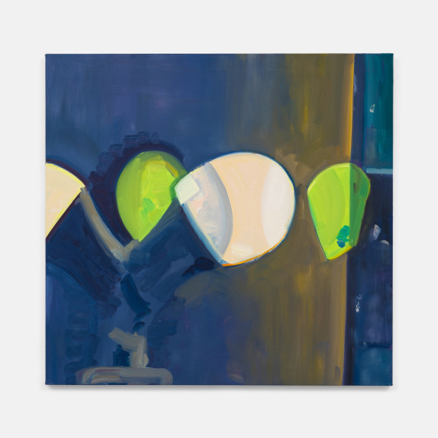 Chase Wilson, Americana Extravaganzoid: Table Edge World of False Empire: Window Time Thoughts of the Center Game of Spirit: Seeing Into the Negative (3b-second try at window painting with reflection), 2021
