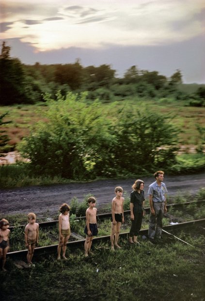 Paul Fusco RFK Funeral Train #2419 chromogenic print paper size: 24 x 20 inchesimage size: 22 x 15 inches