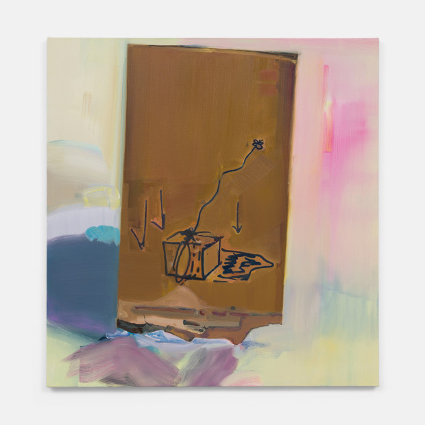 Chase Wilson, Americana Extravaganzoid: Table Edge World of False Empire: Window Time Thoughts of the Center Game of Spirit: Seeing Into the Negative (6a-butterfly attached to block weight- dialectical spiritual image), 2021