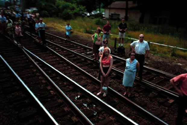 Paul Fusco RFK Funeral Train #2374 chromogenic print paper size: 20 x 24 inchesimage size: 15 x 22 inches