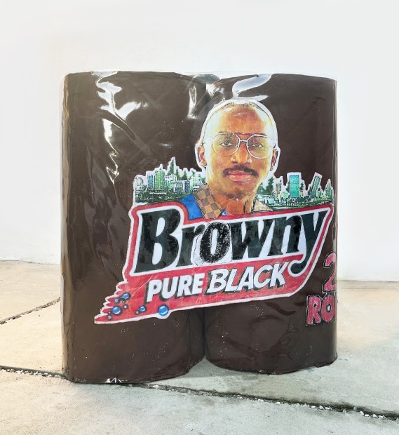 Aaron Fowler, Browny Pure Black (Double Roll Large Mocha 1), 2023