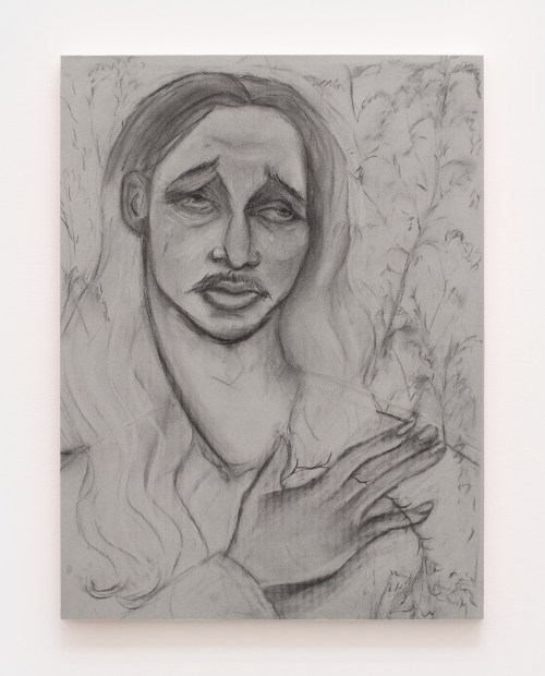 Samantha Joy Groff, Penitent Monsieur in Blonde Wig with Winter Goldenrod, 2022