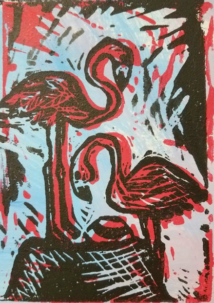 E. Tilly Strauss, Flamingo Nest, 2012