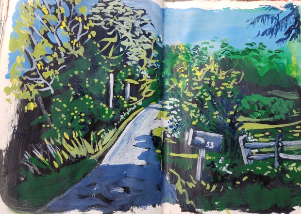 E. Tilly Strauss, Driveway into Home Farm, 2018