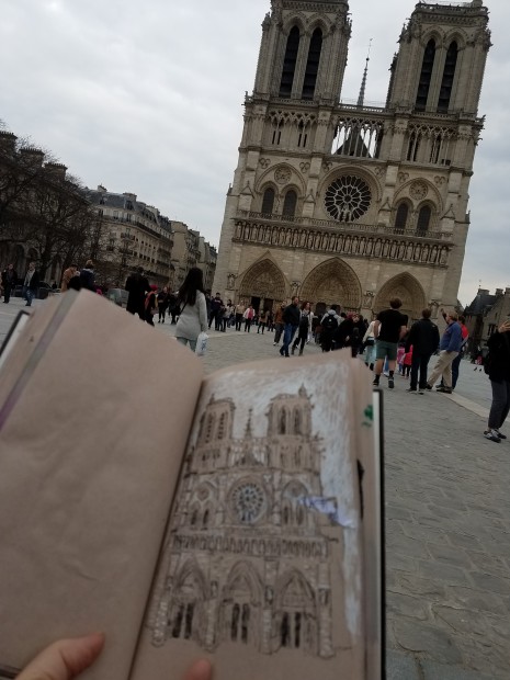 E. Tilly Strauss, Sketching in Paris, 2018