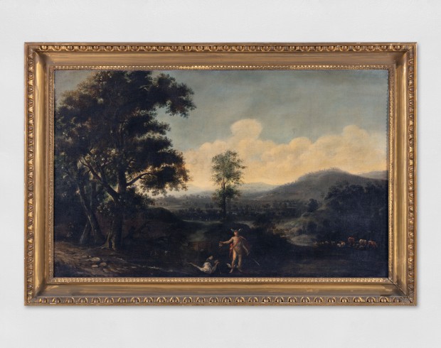 La mostra si conclude con un altro mito e un&rsquo;altra opera del Seicento, si tratta di un Paesaggio con Mercurio...