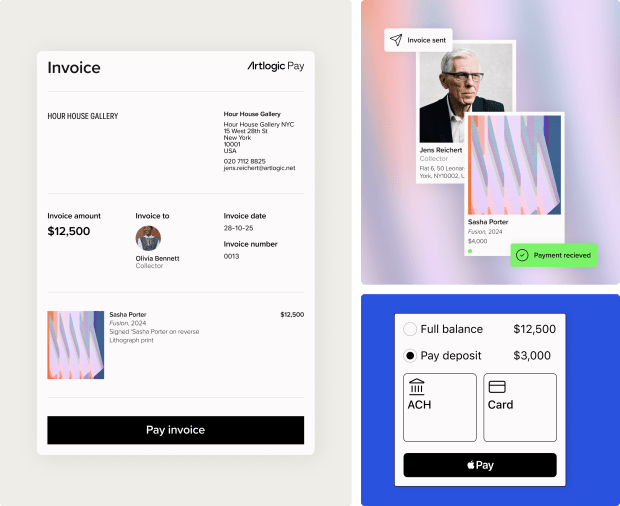 Artlogic Pay invoicing tool for galleries